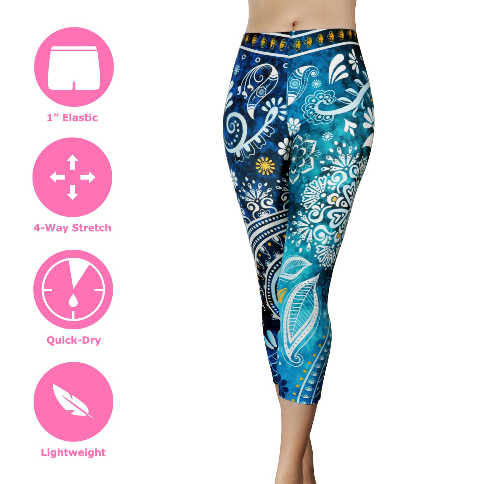 COMFY YOGA - Aquamarine Yoga Capris